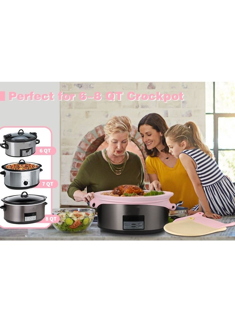 SYOSI - 2 Pack Silicone Slow Cooker Liners, Reusable Slow Cooker Liners Leakproof Slow Cooker Bags Oval Pot Slow Cooker Liners Fit 6-8 Quarts Crockpot Easy Clean Slow Cooker Bags for Oval or Round Pot - Image 1