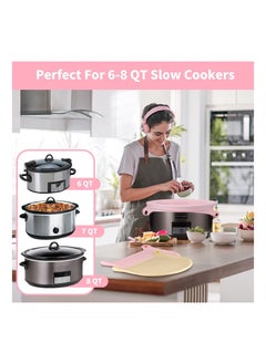 SYOSI 2 Pack Silicone Slow Cooker Liners, Reusable Slow Cooker Liners Leakproof Slow Cooker Bags Oval Pot Slow Cooker Liners Fit 6-8 Quarts Crockpot Easy Clean Slow Cooker Bags for Oval or Round Pot  - Image 4