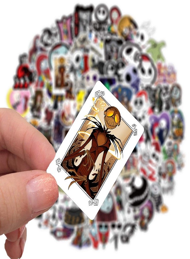 MINRAIN 100pcs The Nightmare Before Christmas Stickers for Water Bottle, Waterproof Vinyl Decal for Adult Teen Kids Laptop Skateboard Phone Travel Case Bike Guitar - Image 3