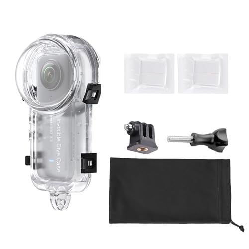 Sruim Insta 360 X5 Invisible Dive Case, Waterproof Up to 60m (197ft) Splash Prevention Housing, Underwater Dive Protective Shell for Insta360 X5 with Bracket Accessories - Image 1