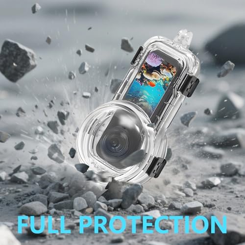 Sruim Insta 360 X5 Invisible Dive Case, Waterproof Up to 60m (197ft) Splash Prevention Housing, Underwater Dive Protective Shell for Insta360 X5 with Bracket Accessories - Image 4