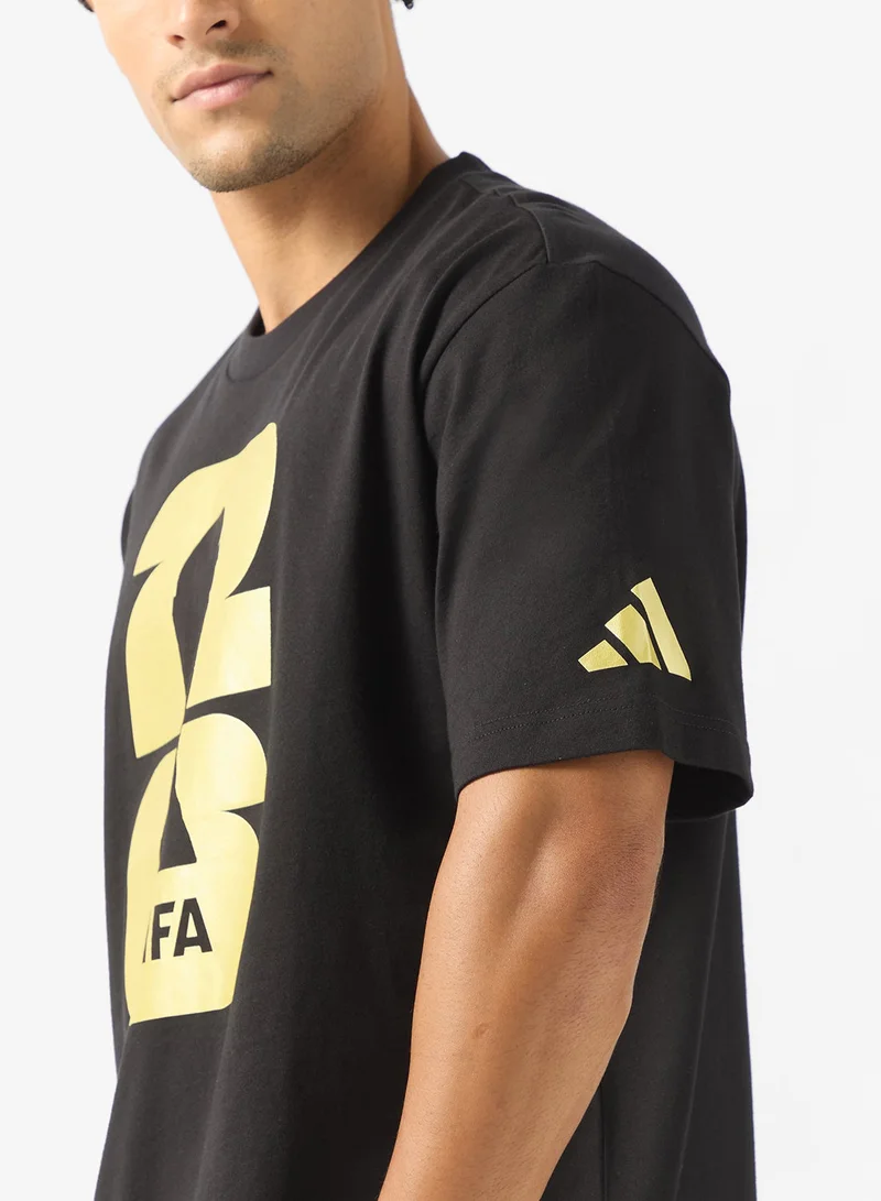 Adidas BLACK FIFA 2026 World Cup Emblem T-Shirt  | Best Price UAE