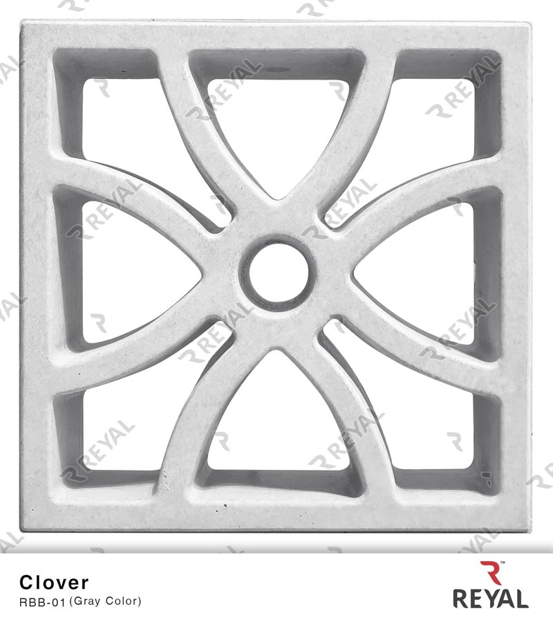 Reyal 8x8 FLOWER Cement Breeze Block Mold Elevation Jali Mould Terracotta Block Mold 60mm - Image 2