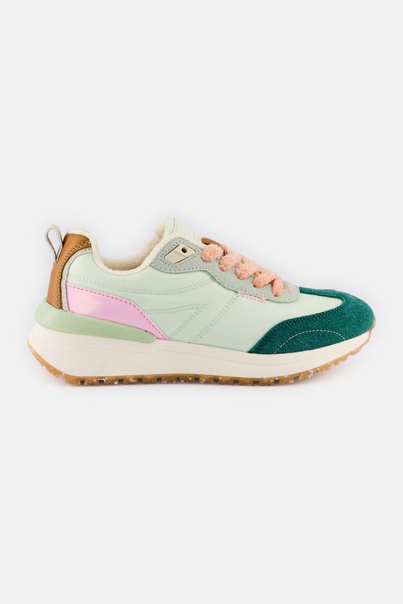 XOXO Women Lace Up Casual Shoes, Multicolor - Image 4