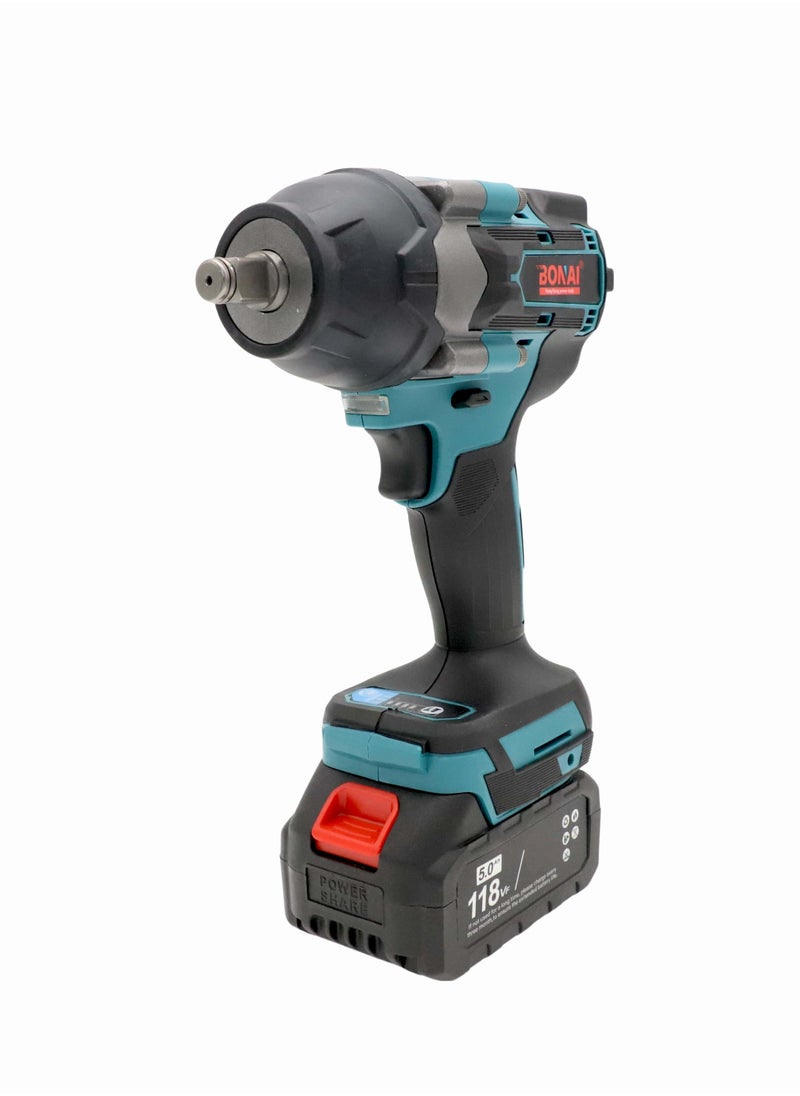BONAI - BONAI Cordless Impact Wrench Kit - High Torque Power, 2 Battery Bundle and with Speed Control 5 amp - Image 1
