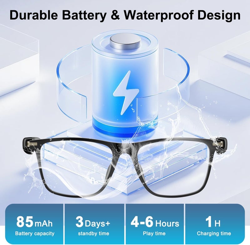 Bluetooth AI Smart Glasses with 160+ Languages, Color-Changing Lenses, Built-in Speaker & Clear Audio - Real-time Language Translator Glasses for Travel, Meetings and Business Use - Image 5