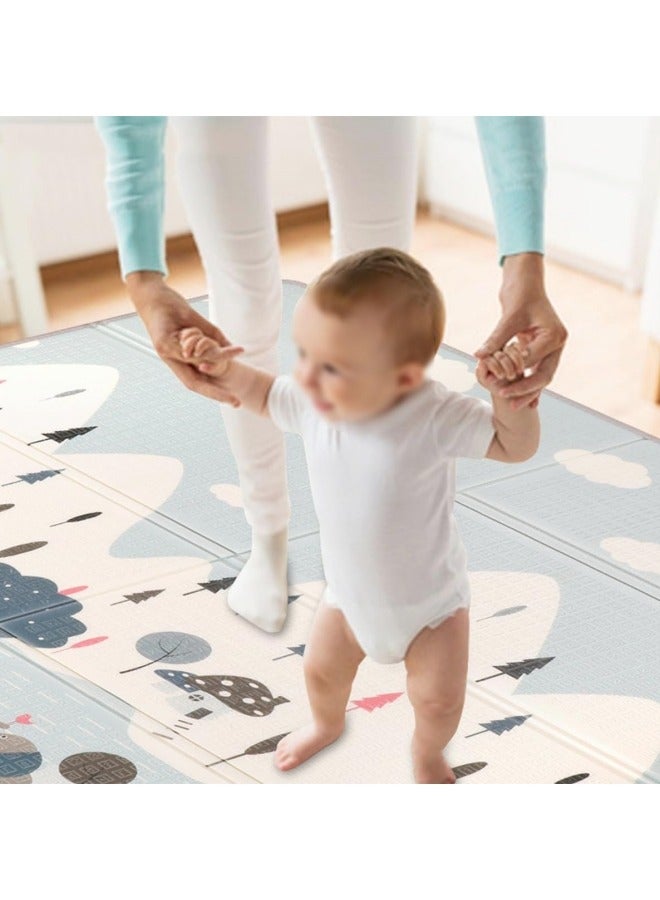 GGEROU Foldable Baby Play Mat Foam Baby Mat for Floor with Travel Bag Waterproof Crawling Playmat 200*180*1.5cm  - Image 5
