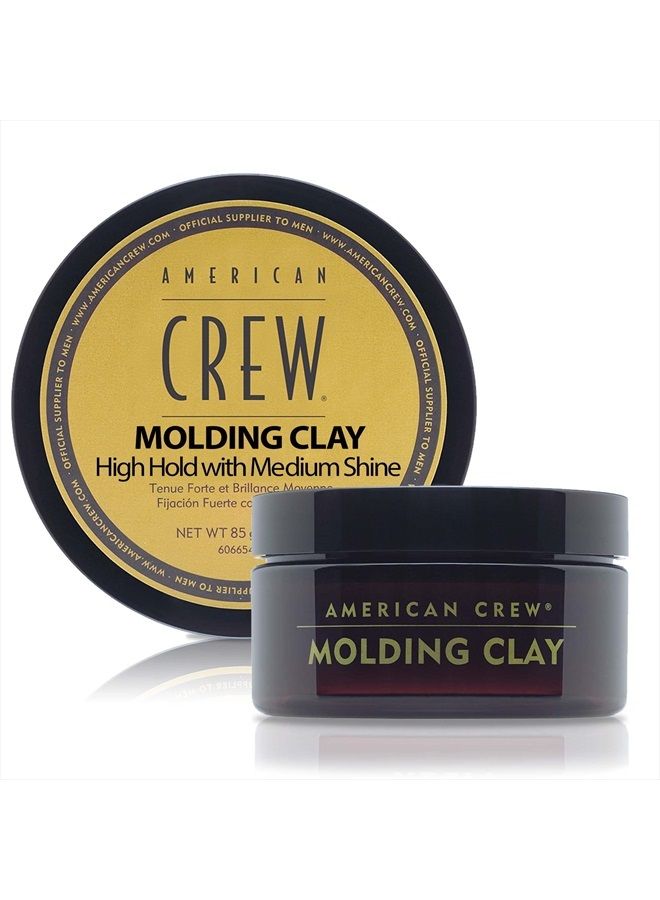 AMERICAN CREW طين تشكيل الشعر للرجال من أمريكان كرو، مثل جل الشعر مع تثبيت قوي ولمعان متوسط، 3 أونصات