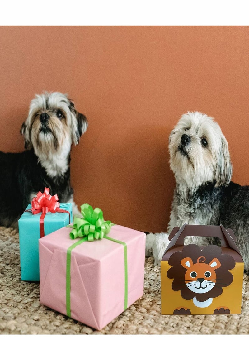 SYOSI Small Candy Treat Boxes, Paper , Animal Theme Gable Gift with Handles, Party Favor Goodies Box for Kids' Birthday, Wedding, Baby Shower, Bridal Showers, Picnic Snacks - Image 5