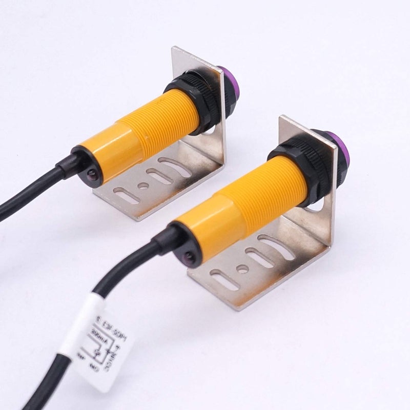 Taiss / 1 Pair Photoelectric Sensor M18 Infrared Ray Through-Beam Reflection Optical Photoelectric Switch Sensor PNP NO 6-36VDC Proximity Switch Inductive Distance 5M with mounting Bracket E3F-5DP1 - Image 3