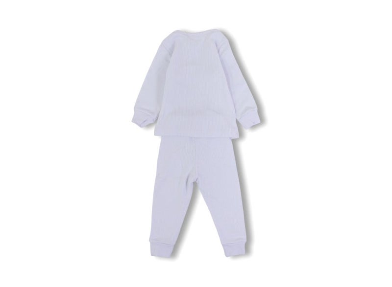 Ourkids Unisex Baby Cotton Long-Sleeved Thermal Set Pack of 2 – White - Image 2