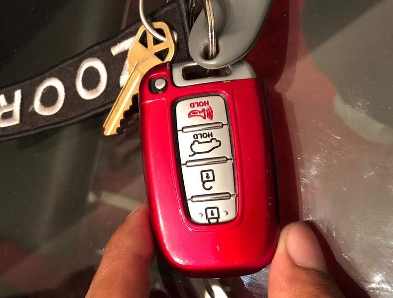 iJDMTOY غطاء مفتاح ذكي لامع معدني أحمر متوافق مع هيونداي فيلوستر سوناتا إيلانtra جينيسيس كيا أوبتيما فورت (يرجى التحقق من السنة/التوافق في الوصف) - Image 4
