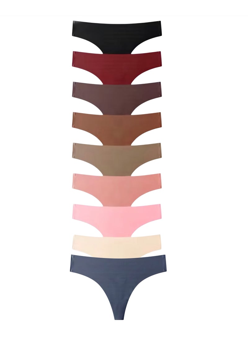 9 Pieces Women Underwear Seamless Thong For Women - Image 1