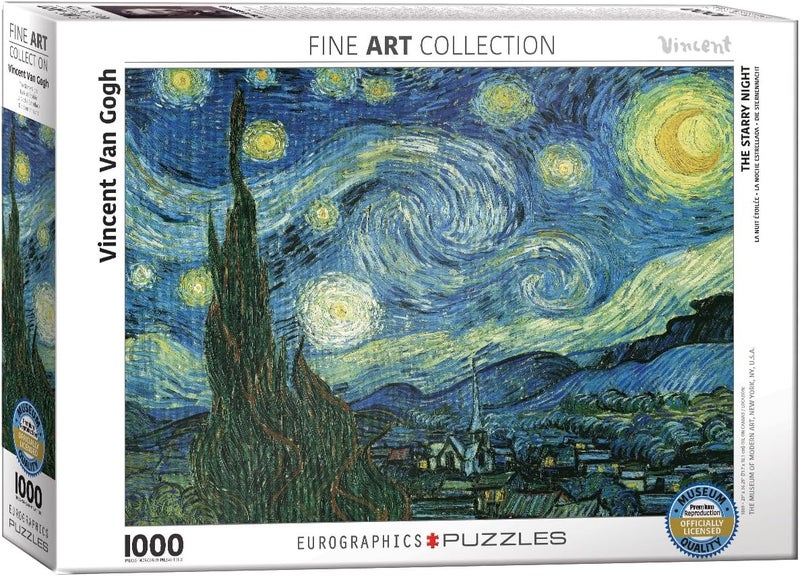 Eurographics Starry Night by Vincent Van Gogh 1000Piece Puzzle - Image 1
