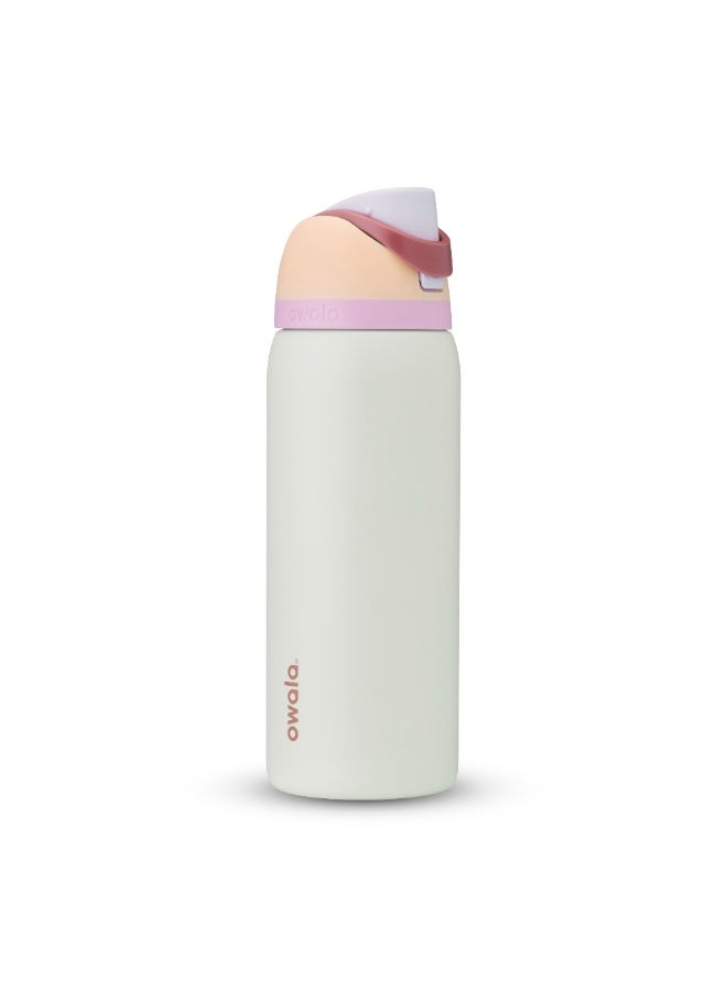 Owala 32 oz Freesip Insulated Stainless Steel waterbottle with straw BPA-Free, Keeps Water Cold for Up to 24 Hours - Coastal Mist - Image 1