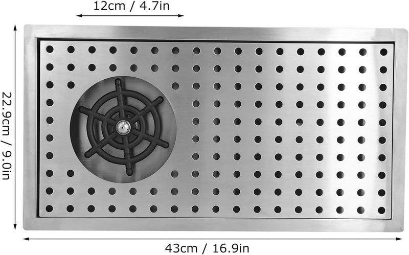 Fdit G1/2 Automatic Stainless Steel Cup Washer Cleaner Machine Rinser Pitcher Drain and Drip Tray Glass Rinser for Hotel Bar Pub Restaurant(2#) - Image 2