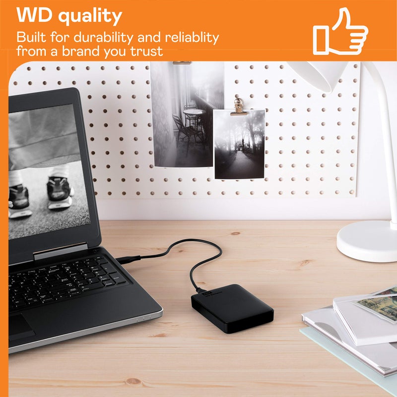 Western Digital WD 5TB Elements Portable External Hard Drive for Windows, USB 3.2 Gen 1/USB 3.0 for PC & Mac, Plug and Play Ready - WDBU6Y0050BBK-WESN - Image 5