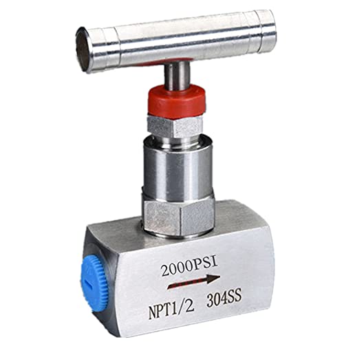 YACO VALVE Stainless steel Needle valve 1/2'' NPT High pressure 2000 PSI, Pressure regulating, flow control, Instrument Gauge Valve, Water Oil Gas - Image 1