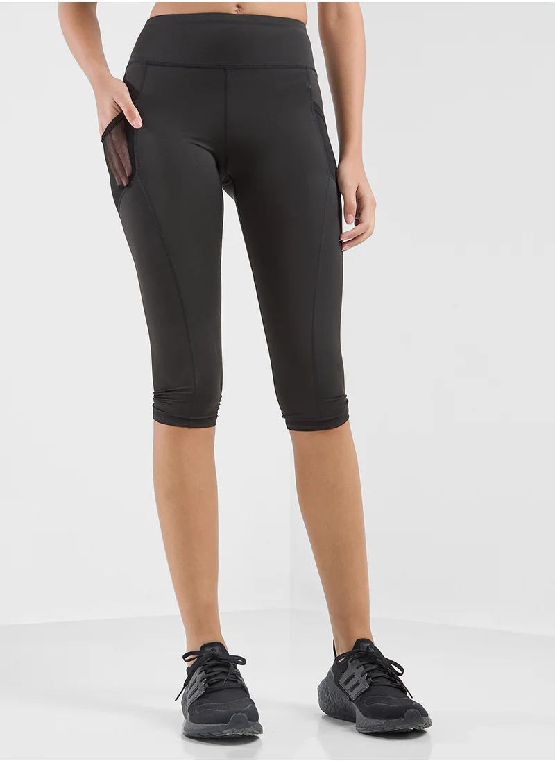 فورورد High Waist 3/4Th Seamless Leggings With Side Pocket