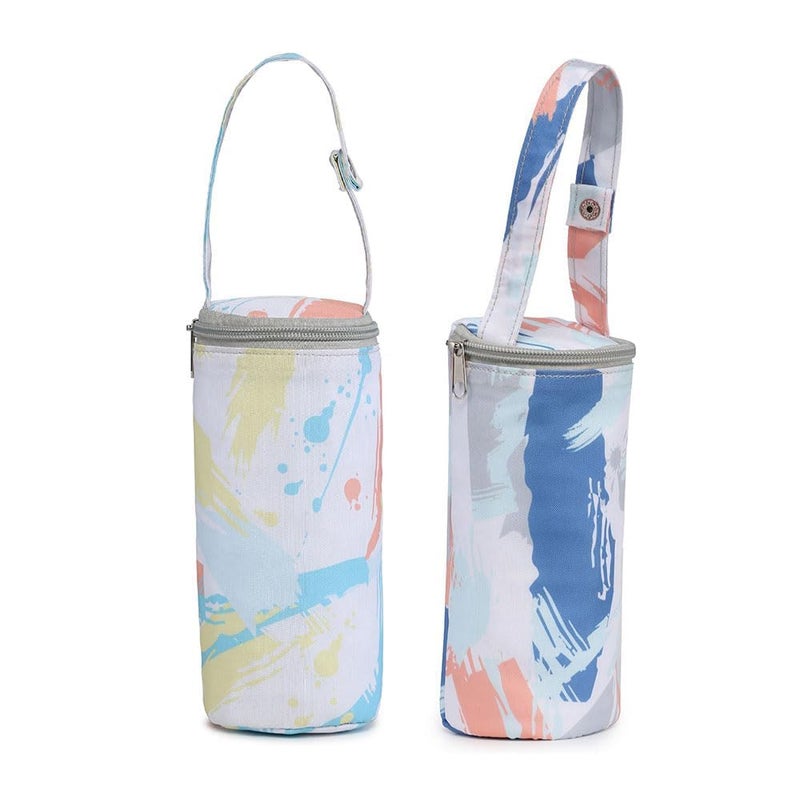 Baby Bottle Insulated Bags – Graffiti Design, Two Colors, Thermal Cooler Pouch for Breastmilk, Travel