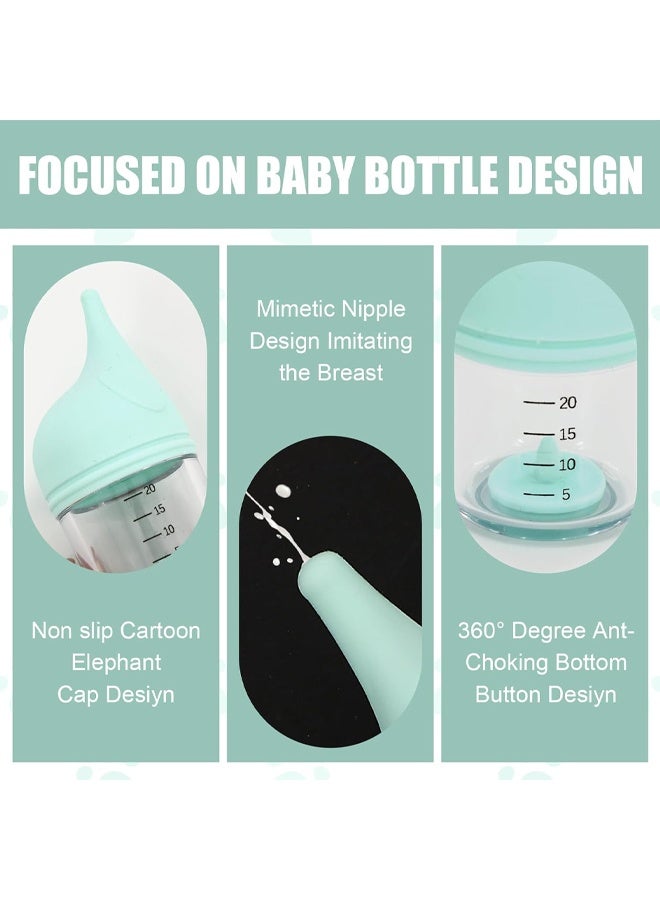 Kitten Puppy Feeding Bottle Kit  Anti-Chock Elephant Shape with Replaceable Nipples for Small Pets - Image 2