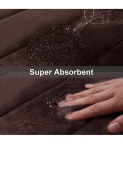 BELGREE 1-PC Non-Slip Bath Mat With Memory Foam Soft Bathroom Mat Super Absorbent Bath Rugs Washable Mat Kitchen Mat is Machine Wash Easy to Dry for Bathroom Floor Rugs Carpets (40x60) Brown  - Image 2