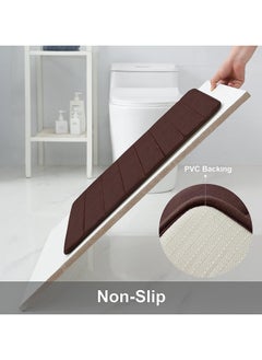 BELGREE 1-PC Non-Slip Bath Mat With Memory Foam Soft Bathroom Mat Super Absorbent Bath Rugs Washable Mat Kitchen Mat is Machine Wash Easy to Dry for Bathroom Floor Rugs Carpets (40x60) Brown  - Image 3
