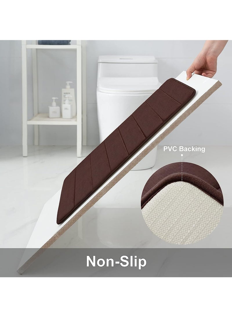 BELGREE 1-PC Non-Slip Bath Mat With Memory Foam Soft Bathroom Mat Super Absorbent Bath Rugs Washable Mat Kitchen Mat is Machine Wash Easy to Dry for Bathroom Floor Rugs Carpets (40x60) Brown  - Image 3