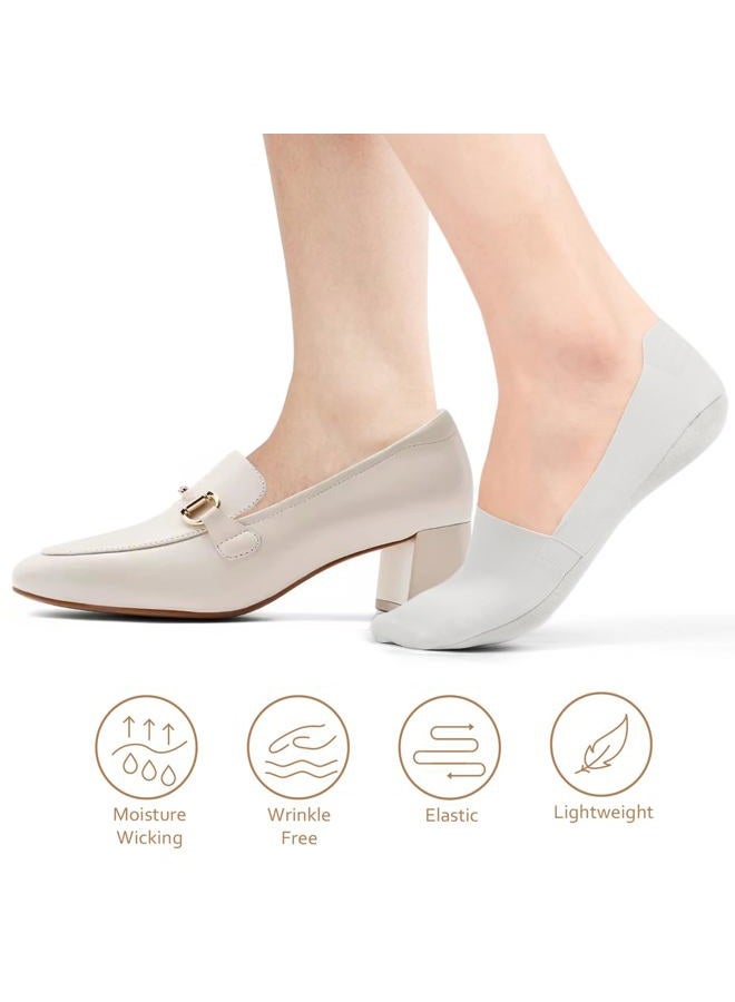 floconssy No Show Socks Womens Nylon Non Slip Low Cut Invisible Liner Footies Thin Silk Socks for Flats Loafers Lightweight 6 Pairs Multicolor Size 9-12 - Image 2