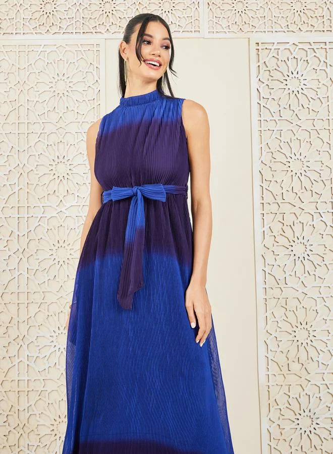 Styli Sleeveless Halter Neck Aline Maxi Dress