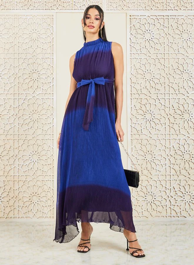 Styli Sleeveless Halter Neck Aline Maxi Dress