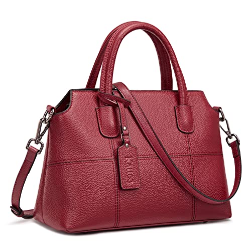 Kattee Genuine Leather Handbags for Women, Soft Hobo Satchel Shoulder Crossbody Bags Ladies Purses - Image 1