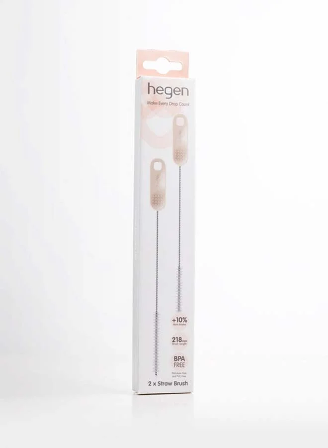 hegen Straw Brush, Flexible Straw Cleaner for Straw Cup,Ergonomic Handle, Easy to Hang & Air-Dry,Reaches Hard-to-Clean Areas, Pack of 2