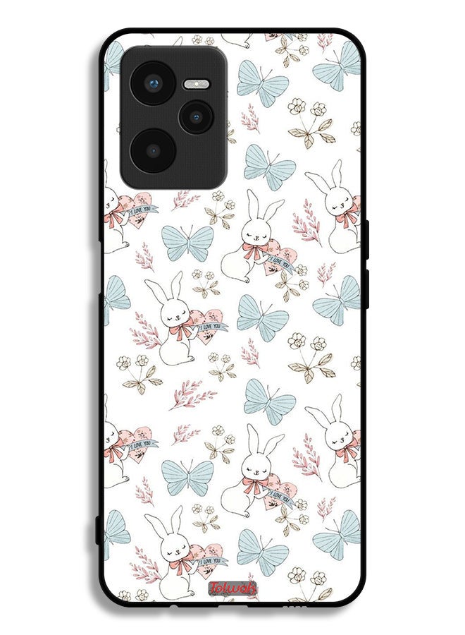 Tolwak Realme C35 Protective Case Cover Rabbit And Butterflies - Image 2