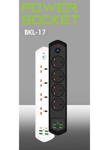 Lisa Butik Lisa Boutique 10 Input 4+4 USB + 2 Type-C Multiple Socket 2 M Cable Current Protection Switched Extension Group Socket 3000W  - Image 3