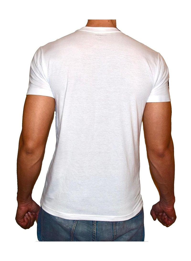 Phoenix PHOENIX Basic White Round Neck T-Shirt For Men  - Image 2