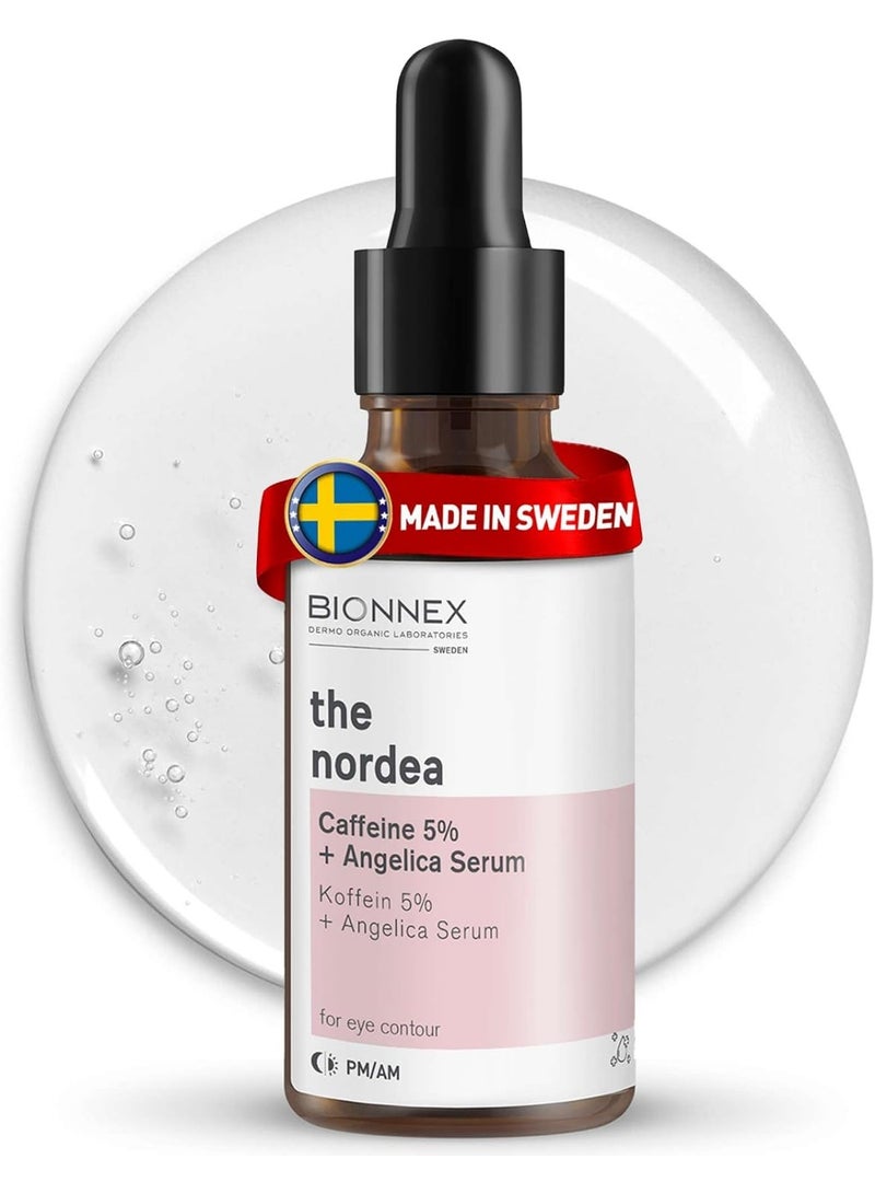 Bionnex The Nordea Eye Serum with Caffeine 5% and Angelica Extract – For Puffy Eyes, Dark Circles, and Pigmentation Correction