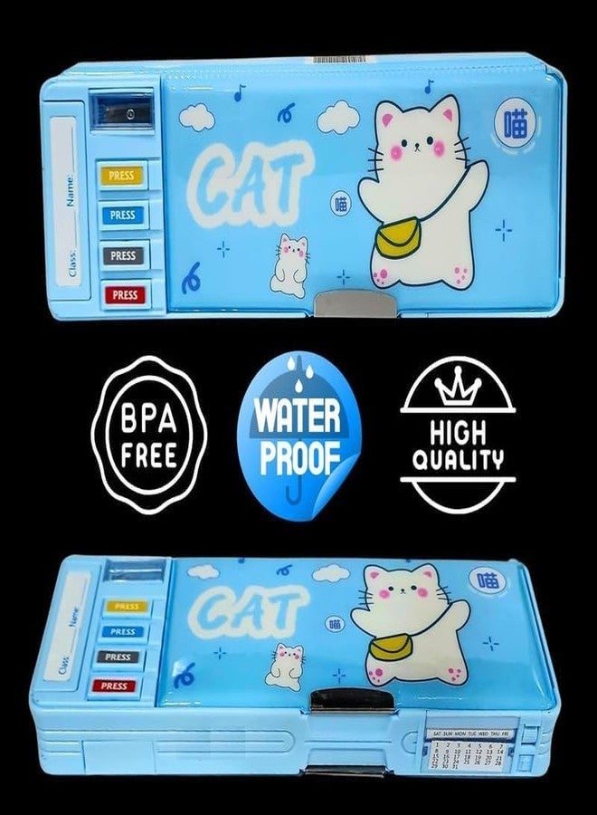 Funspark Multifunctional Pencil Box for Kids, Dinosaur Pencil Box for Boys, Kids Pencil Box for Girls, Magnetic Pencil Box Pop up Pencil Box, Cat Theme Return Gifts for Kids - Image 5