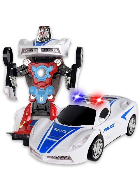 2 in 1 Transformer Robot Police Car
