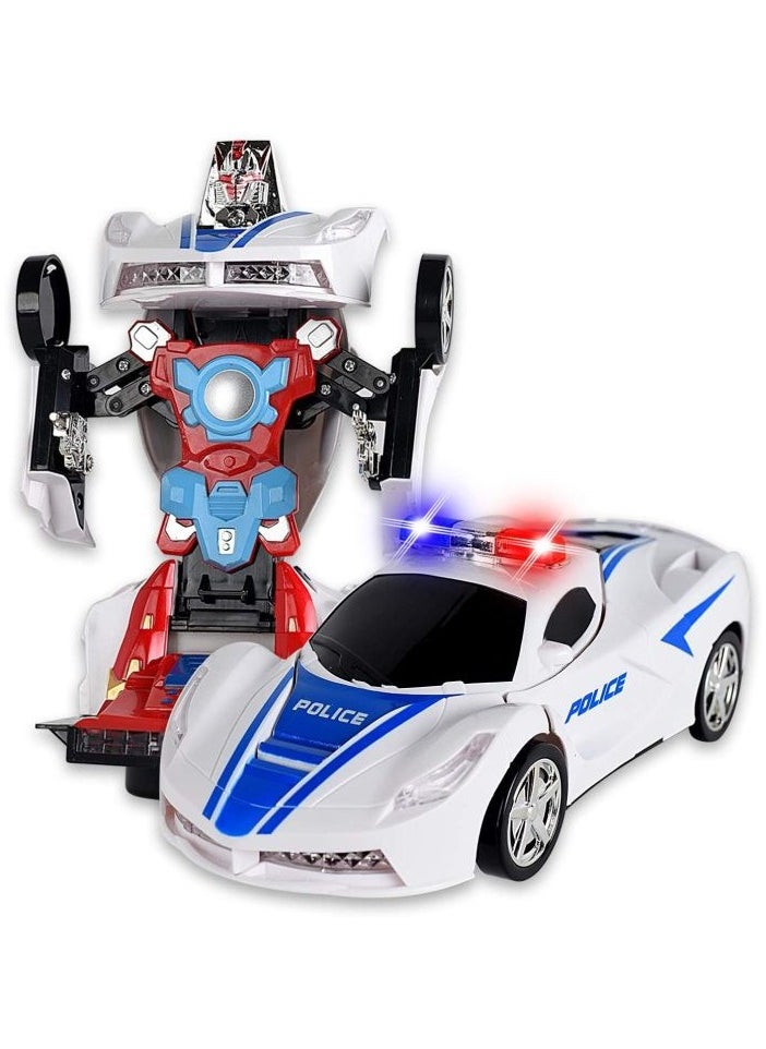 2 in 1 Transformer Robot Police Car