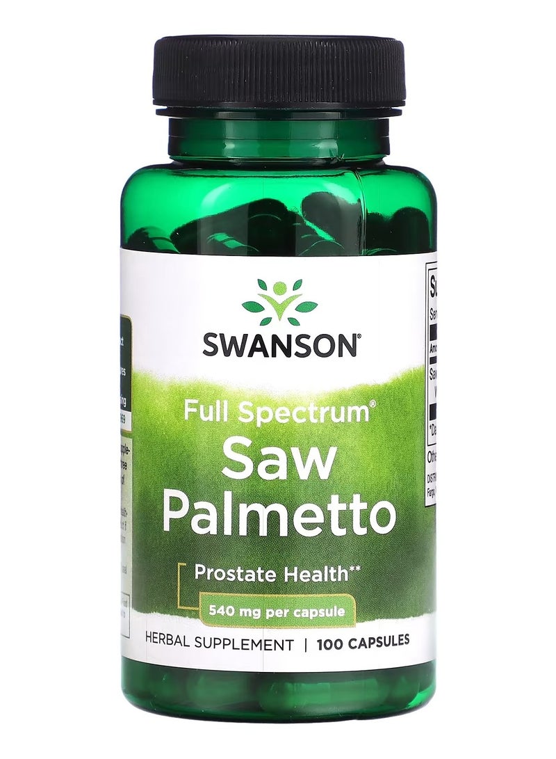 Swanson, Saw Palmetto, 540 mg, 100 Capsules