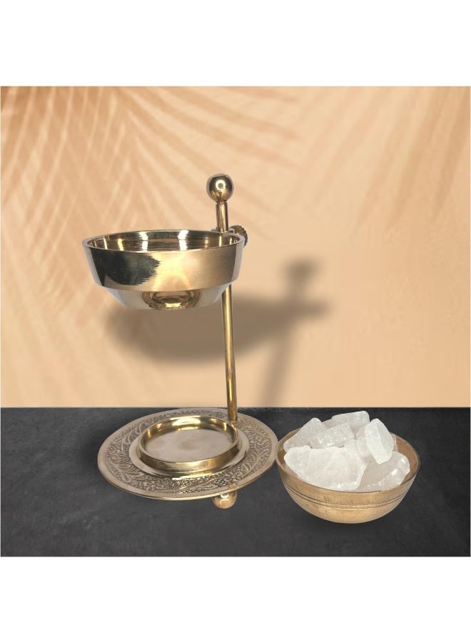 ROLIMOLI مصباح عطر دكشان من النحاس الذهبي - Image 1