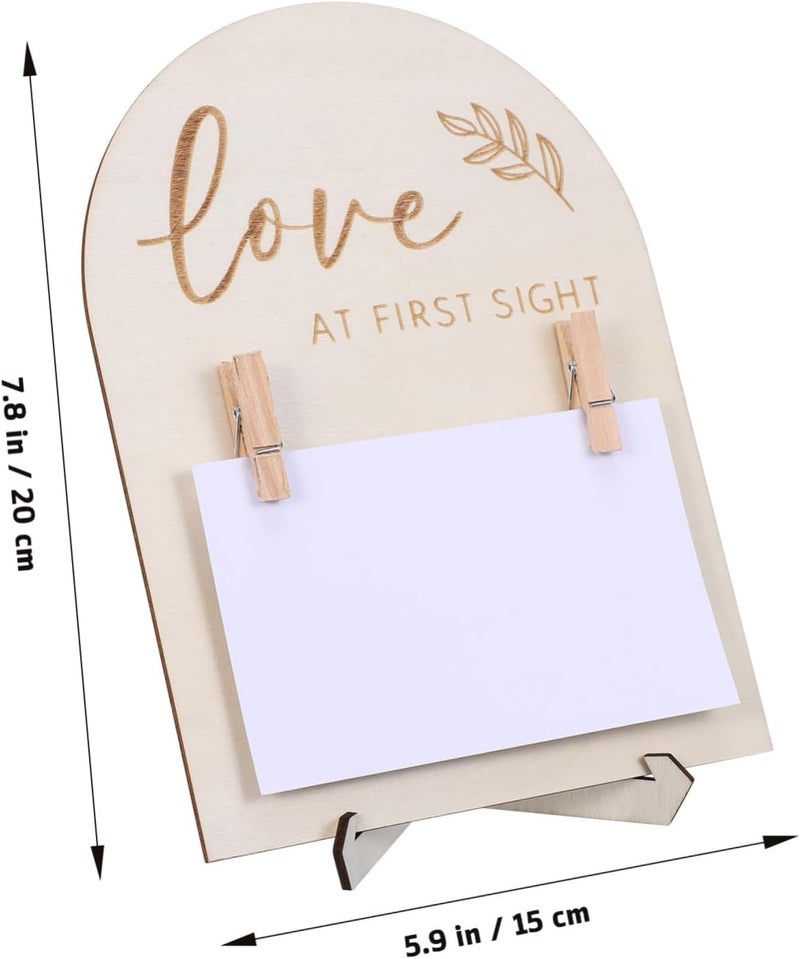 ULTECHNOVO Wooden Sonogram Picture Frame Rustic Nursery Decor with Stand and Clip for Photo Display - Image 2