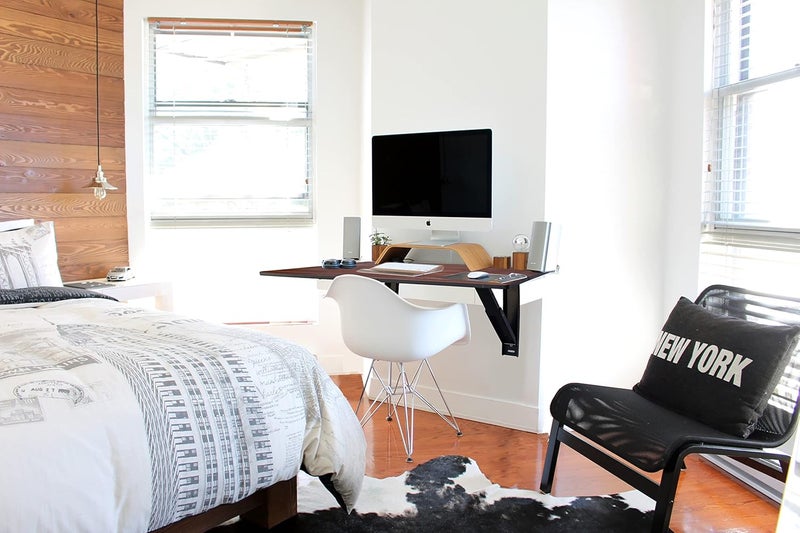 LINGAZ Engineered Wood Wall Mounted TableMultiPurpose TableLaptop TableStudy TableComputer TableOffice TableFoldable TableWriting DeskWork Table For Home Office 30 Cm 38 Cm - Image 2