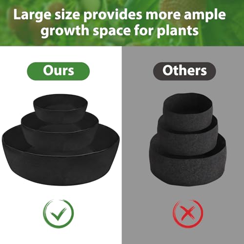 Wenfan 3 Tiered Strawberry Planter Non-Woven Fabric Raised Garden Bed Stackable Strawberry Planter Bag Felt Raised Container for Growing Vegetables Herb Plant, 8 Inch Deep, Round - Image 4