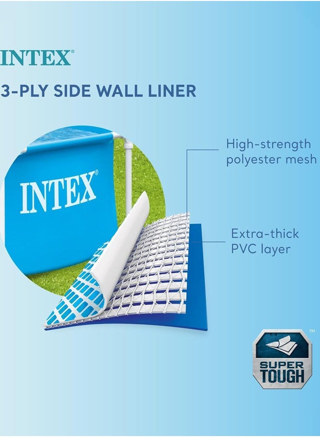 INTEX Metal Frame Round Blue Swimming Pool 244x51cm  - Image 4