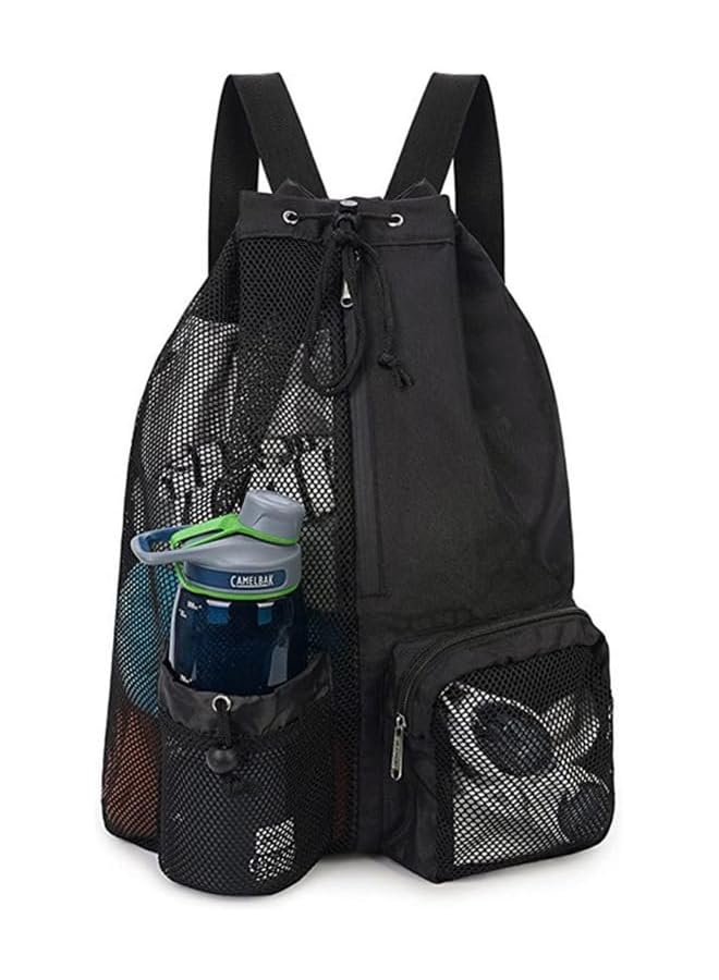 S-TOP Swim Bag Mesh Drawstring Backpack Dry-wet Separationï¼ŒBeach Backpack with Wet Pocketï¼ŒGym Bags for Swimming Pool Sports Beach Meshï¼ŒGear Bag Cinch Wrestling Classic - Image 1