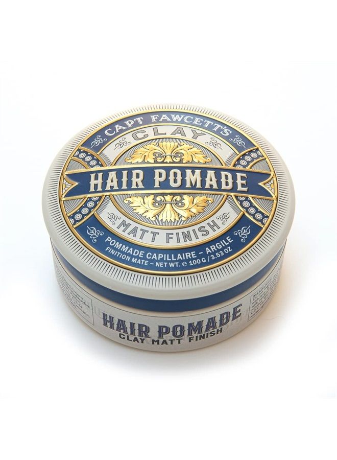 Captain Fawcett Matt Clay Pomade (Blue) 100g - Image 1