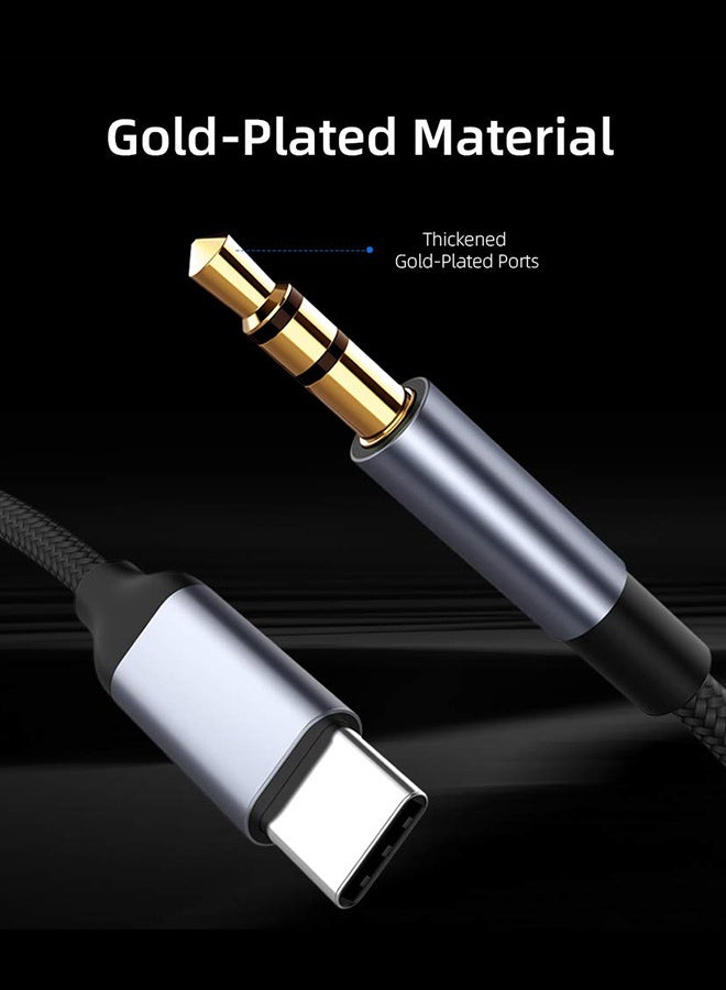 بشكل مختصر كابل USB C إلى 3.5 مم Aux بطول 1 متر لهواتف Samsung S26/S25/S24/Fold/Flip، ولهواتف iPhone 17/16/15 Pro Max/Pro، ومحول سماعة رأس من النوع C، وسلك مقبس مكبر صوت ستيريو للسيارة لأجهزة iPad Pro Air، ولأجهزة Pixel - Image 5