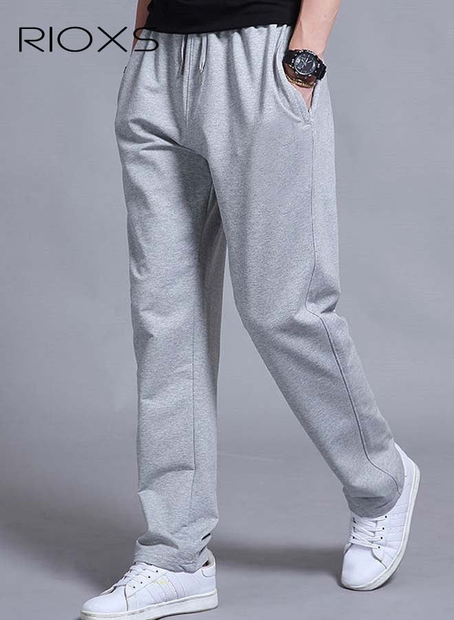 RIOXS Men's Sports Pants, Casual Drawstring Sweatpants, Comfortable Loose Joggers with Side Pockets, Jogging Tracksuit Bottoms, Suitable for Outdoor Activities and Daily Leisure  - Image 1